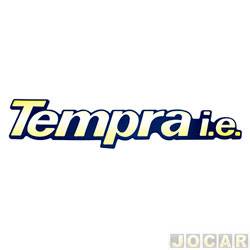Letreiro - alternativo - <b>Fiat Tempra Turbo Stile 2.0 mpi 4P de 1997 at 1998</b> - Tempra 1992 at 1999 - Tempra i.e. - fundo azul - dourado - cada (unidade)
