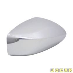Capa do retrovisor - <b>Fiat Stilo Sporting 1.8 8V Flex de 2007 at 2007</b> - Stilo 2002 at 2007 - encaixe ficosa - cromada - lado do passageiro - cada (unidade)