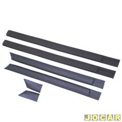 Friso lateral - <b>Fiat Tempra Ouro 16V 2.0 mpi 4P de 1993 at 1996</b> - Tempra 2.0 1993 at 1995 - 4 portas - autoadesivo - preto - jogo