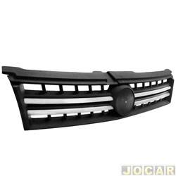 Grade dianteira - alternativo - <b>Fiat Stilo Sporting 1.8 8V Flex de 2008 at 2011</b> - Stilo 2008 at 2011 - preta com os filetes cromados - cada (unidade)