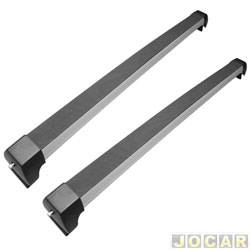 Rack do teto transversal - Long Life - <b>Fiat Punto Essence 1.8 16V Flex 4P de 2010 at 2012</b> - Punto 2007 at 2012 - Alumnio - prata - cada (unidade) - APto