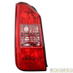 Lanterna traseira principal - importado - Idea 2005 at 2010 - grade vermelha - lado do motorista - cada (unidade) - 402682