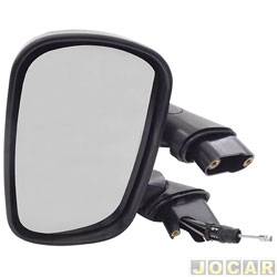 Retrovisor externo - importado - Fiat Doblò Cargo 1.6 mpi 16V de 2001 até 2006 - Doblò 2001 até 2009 - com controle - preto - lado do motorista - cada (unidade) - VM666L