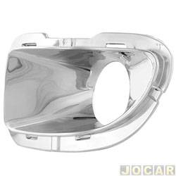 Grade (moldura) lateral do para-choque - alternativo - <b>Fiat Punto Essence 1.8 16V Dualogic Flex 4P de 2010 at 2012</b> - Punto 2007 at 2012 - com furo para milha - cromada - lado do passageiro - cada (unidade)