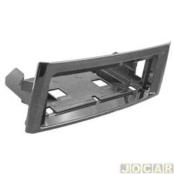 Moldura do painel do rdio - <b>Fiat Linea Essence 1.8 16V Dualogic Plus Flex 4P de 2012 at 2016</b> - Punto 2007 at 2012 - Linea 2008 em diante - 1 din - preta - cada (unidade)