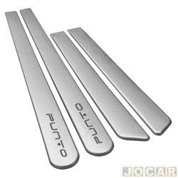 Friso lateral - <b>Fiat Punto Essence 1.6 16V Dualogic Plus Flex 4P de 2012 at 2017</b> - Punto 2012 at 2017 - cinza scandium - autoadesivo - jogo