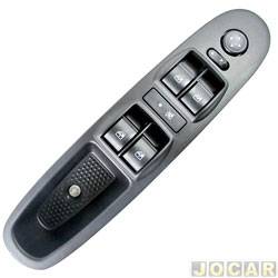 Interruptor do vidro - alternativo - <b>Fiat Punto Essence 1.6 16V Dualogic Plus Flex 4P de 2012 at 2017</b> - Punto 2013 at 2017 - conjunto com regulagem do retrovisor - cada (unidade)