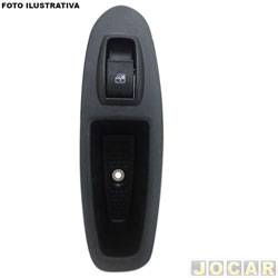 Interruptor do vidro - alternativo - <b>Fiat Punto Essence 1.6 16V Dualogic Plus Flex 4P de 2012 at 2017</b> - Punto 2013 at 2017 - traseiro - lado do passageiro - cada (unidade)