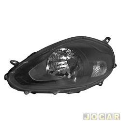 Farol principal - importado - Punto 2013 at 2017 - mscara preta - lado do motorista - cada (unidade) - ZN14143019