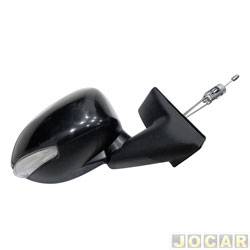 Retrovisor externo - Metagal - <b>Fiat Idea Essence 1.6 16V Flex de 2014 at 2016</b> - Idea 2014 at 2016 - com controle e pisca - para pintar - lado do passageiro - cada (unidade) - RTWE94CR