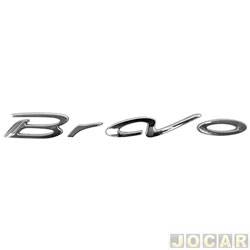 Letreiro - alternativo - <b>Fiat Bravo Essence 1.8 16V Dualogic Plus Flex 4P de 2012 at 2016</b> - Bravo 2010 at 2016 - Bravo - cromado - traseiro - cada (unidade)