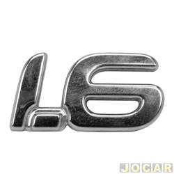 Letreiro - alternativo - <b>Fiat Idea Essence 1.6 16V Flex de 2010 at 2016</b> - Punto 2010 at 2012 - Idea 2010 at 2016 - 1.6 - cromado - traseiro - cada (unidade)