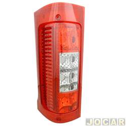 Lanterna traseira principal - TYC - <b>Fiat Ducato Van Combinato 2.8 JTD de 2005 at 2009</b> - Ducato 2002 at 2018 - vermelho e branco - lado do passageiro - cada (unidade) - 403300