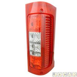 Lanterna traseira principal - TYC - <b>Fiat Ducato Van Combinato 2.8 JTD de 2005 at 2009</b> - Ducato 2002 at 2018 - vermelho e branco - lado do motorista - cada (unidade) - 403301