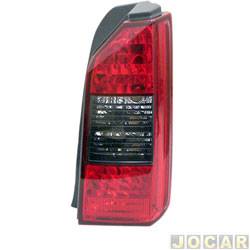 Lanterna traseira principal - Depo - <b>Fiat Idea HLX 1.8 8V Flex de 2005 at 2010</b> - Idea 2005 at 2010 - grade interna preta - lado do passageiro - cada (unidade) - 403310