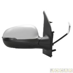 Retrovisor externo - Metagal - <b>Fiat Mobi Way On 1.0 8V EVO flex 4p de 2016 at 2017</b> - Mobi 2016 em diante - eltrico - com pisca - Tilt Down - para pintar - lado do passageiro - cada (unidade) - RTYE74CE