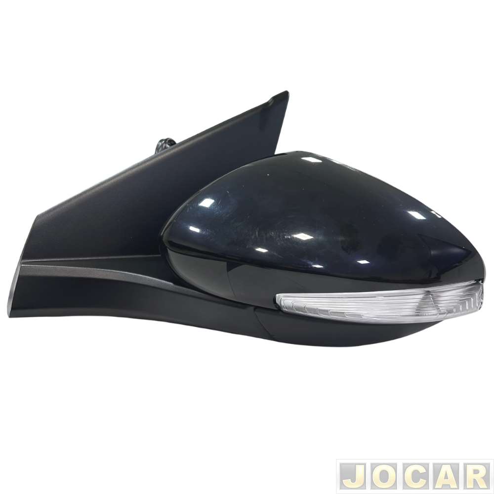 Retrovisor externo - Metagal - Argo 2017 em diante - Cronos 2018 em diante - elétrico - com pisca - capa lisa - para pintar - lado do motorista - c...