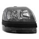 Farol principal - TYC - Fiat Dobl HLX 1.8 8V Flex de 2006 at 2009 - Dobl 2002 at 2009 - regulagem manual - com auxiliar - mscara negra - H1/H1/H7 - lado do passageiro - cada (unidade) - 15050