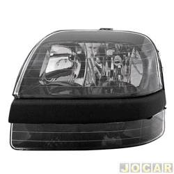 Farol principal - TYC - <b>Fiat Dobl HLX 1.8 8V Flex de 2006 at 2009</b> - Dobl 2002 at 2009 - regulagem manual - com auxiliar - mscara negra - H1/H1/H7 - lado do motorista - cada (unidade) - 15049