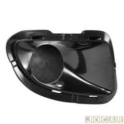 Grade (moldura) lateral do para-choque - alternativo - <b>Fiat Punto Essence 1.6 16V Dualogic Flex 4P de 2010 at 2012</b> - Punto 2007 at 2012 - sem furo do farol de milha - preto - dianteiro - lado do passageiro - cada (unidade)