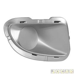 Grade (moldura) lateral do para-choque - alternativo - <b>Fiat Punto Essence 1.8 16V Flex 4P de 2010 at 2012</b> - Punto 2007 at 2012 - sem furo para milha - prata - lado do motorista - cada (unidade)