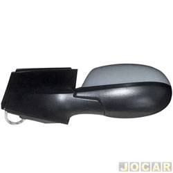 Retrovisor externo - importado - <b>Fiat Bravo Essence 1.8 16V Dualogic Flex 4P de 2010 at 2012</b> - Bravo 2008 at 2012 - eltrico lente azul - com desembaador - para pintar - lado do motorista - cada (unidade) - 24051