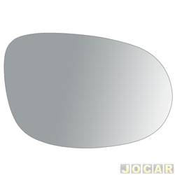 Lente do retrovisor com base - importado - Bravo 2008 at 2012 - trmico - lado do passageiro - cada (unidade) - 24052