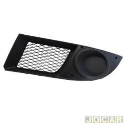 Grade (moldura) lateral do para-choque - importado - <b>Fiat Dobl Essence 1.8 16V Flex de 2011 at 2013</b> - Dobl 2009 at 2013 - sem furo para milha - preta - lado do motorista - cada (unidade) - 18471