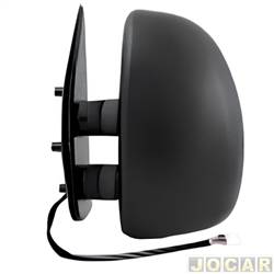 Retrovisor externo - importado - <b>Fiat Ducato Van Combinato 2.8 Turbo de 2003 at 2005</b> - Ducato 2003 at 2015 - eltrico trmico - preto - lado do motorista - cada (unidade) - 24107