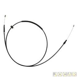 Cabo de abertura do cap - IKS - <b>Fiat Uno Way 1.4 8V EVO Dualogic Plus Flex 4P de 2014 at 2016</b> - Mobi 2016 em diante - Fiorino 2013 em diante - sem alavanca - 1590 mm - cada (unidade) - 3521