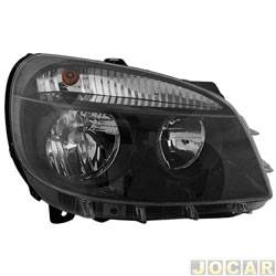 Farol principal - TYC - <b>Fiat Dobl Essence 1.8 16V Flex de 2011 at 2021</b> - Dobl 2010 at 2021 - mscara negra - manual/eltrico - lado do passageiro - cada (unidade) - 27146
