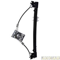 Mquina de vidro - Zinni & Guell - <b>Fiat Mobi Way On 1.0 8V EVO flex 4p de 2016 at 2017</b> - Mobi 2016 em diante - Strada 2021 em diante - manual - traseira - lado do passageiro - cada (unidade) - 405309