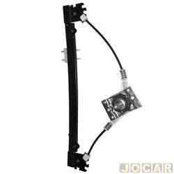 Mquina de vidro - Zinni & Guell - <b>Fiat Mobi Way On 1.0 8V EVO flex 4p de 2016 at 2017</b> - Mobi 2016 em diante - Strada 2021 em diante - manual - traseira - lado do motorista - cada (unidade) - 405310