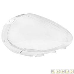 Lente do farol principal - importado - <b>Fiat Punto Essence 1.6 16V Dualogic Plus Flex 4P de 2012 at 2017</b> - Punto 2013 at 2017 - lado do passageiro - cada (unidade) - 26812
