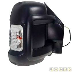 Retrovisor externo - importado - <b>Fiat Ducato Multi Maxmulti Extra Longo 2.3 de 2018 em diante</b> - Ducato 2018 em diante - texturizado eltrico com pisca e aquecedor - preto - lado do passageiro - cada (unidade) - 28662