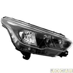 Farol principal - importado - Fiat Cronos Drive 1.3 8V GSR Firefly Flex 4P de 2018 at 2022 - Argo 2016 at 2022 - Cronos 2018 at 2022 - regulagem manual - sem LED - lado do passageiro - cada (unidade) - 29202.