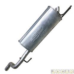 Silencioso do escapamento - Scapex - <b>Fiat Idea Attractive 1.4 8V Flex de 2010 at 2016</b> - Idea 1.4 8V Fire 2005 at 2016 - cada (unidade) - 21547