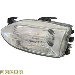 Farol principal - importado - <b>Fiat Palio Hatch ELX 1.0 mpi 2P de 1998 at 1998</b> - Palio 1996 at 1998 - H4 - lado do motorista - cada (unidade) - 20787