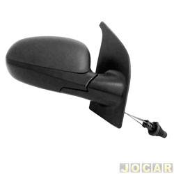 Retrovisor externo - importado - Fiat Mobi Way 1.0 8V EVO flex 4p de 2016 at 2020 - Mobi 2016 em diante - com controle - para pintar - lado do passageiro - cada (unidade) - 30382