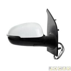 Retrovisor externo - importado - Fiat Mobi Way 1.0 8V EVO flex 4p de 2016 at 2020 - Mobi 2016 em diante - eltrico com aquecedor - para pintar - lado do passageiro - cada (unidade) - 30384