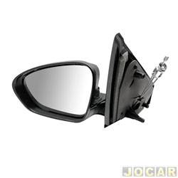 Retrovisor externo - importado - Fiat Cronos Drive 1.3 8V GSR Firefly Flex 4P de 2018 em diante - Argo 2017 em diante - Cronos 2018 em diante - com conrtrole manual - lado do motorista - cada (unidade) - 30401