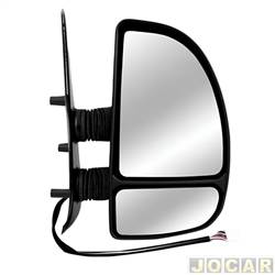 Retrovisor externo - SMR - <b>Fiat Ducato Van Combinato 2.8 JTD de 2005 at 2009</b> - Ducato 2003 at 2017 - eltrico trmico haste curta lente bipartida - lado do passageiro - cada (unidade) - MA5014