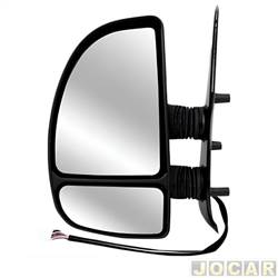 Retrovisor externo - SMR - <b>Fiat Ducato Van Combinato 2.8 JTD de 2005 at 2009</b> - Ducato 2003 at 2017 - eltrico trmico haste curta lente bipartida - lado do motorista - cada (unidade) - MA5015