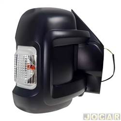 Retrovisor externo - SMR - <b>Fiat Ducato Multi Maxmulti Extra Longo 2.3 de 2018 em diante</b> - Ducato 2018 em diante - eltrico trmico lente bipartida com pisca - preto - lado do passageiro - cada (unidade) - MA5016