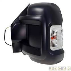 Retrovisor externo - SMR - <b>Fiat Ducato Multi Maxmulti Extra Longo 2.3 de 2018 em diante</b> - Ducato 2018 em diante - eltrico trmico lente bipartida com pisca - preto - lado do motorista - cada (unidade) - MA5017