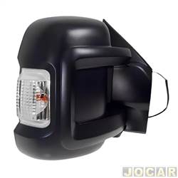 Retrovisor externo - SMR - <b>Fiat Ducato Multi Maxmulti Extra Longo 2.3 de 2018 em diante</b> - Ducato 2018 em diante - fixo haste curta com pisca - preto - lado do passageiro - cada (unidade) - MA5018