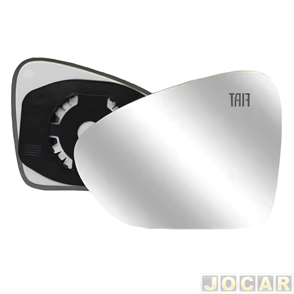 Lente do retrovisor com base - Metagal - Argo/Cronos 2017 em diante - com logo FIAT - lado do motorista - cada (unidade) - RTYM15G