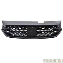 Grade dianteira - <b>Fiat Cronos 1.3 8V Firefly Flex 4P de 2023 em diante</b> - Cronos 2023 at 2025 - (logo de letras)- 4 - frisos - preta - cada (unidade)