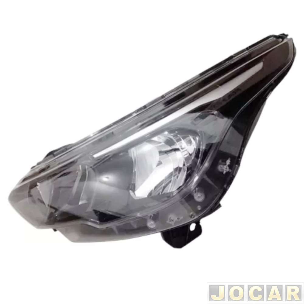 Farol principal - importado - Argo 2024 até 2025 - sem LED - máscara negra - lado do motorista - cada (unidade) - 35271