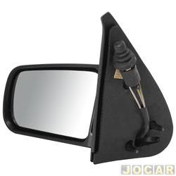 Retrovisor externo - Metagal - <b>Fiat Tempra Ouro 16V 2.0 mpi 2P de 1993 at 1996</b> - Tempra 2P 1992 at 1996 - com controle manual - lado do motorista - cada (unidade) - AT.20.D97.00
